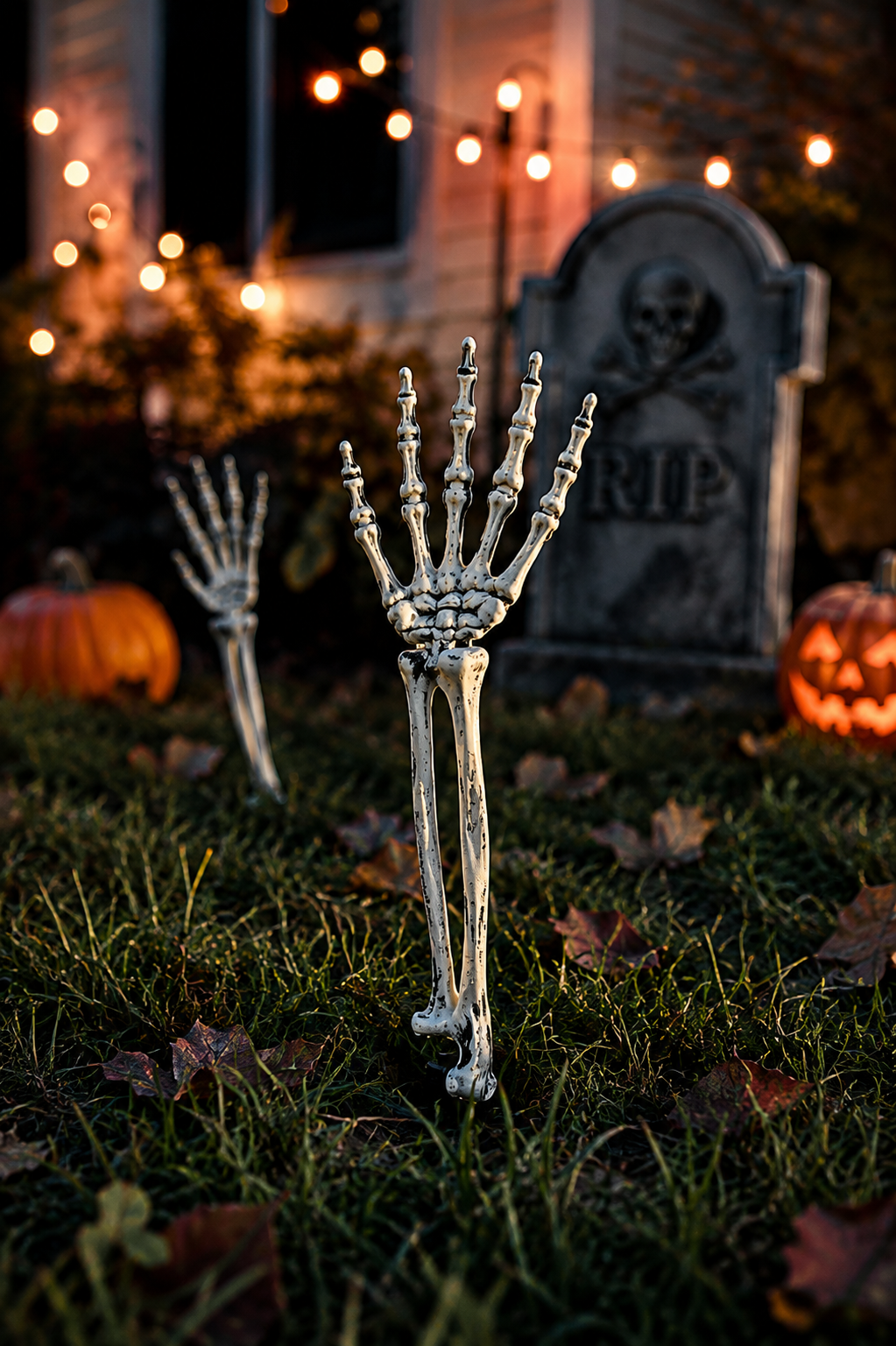 Bras de Squelette Halloween à Planter – Décoration Effrayante