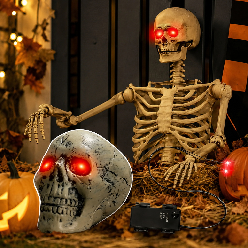 Yeux LED Lumineux Halloween – 4 Couleurs