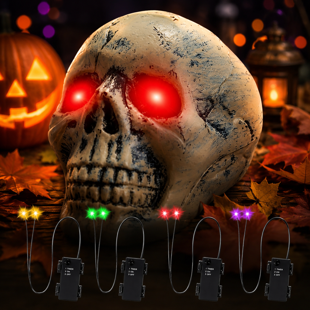 Yeux LED Lumineux Halloween – 4 Couleurs