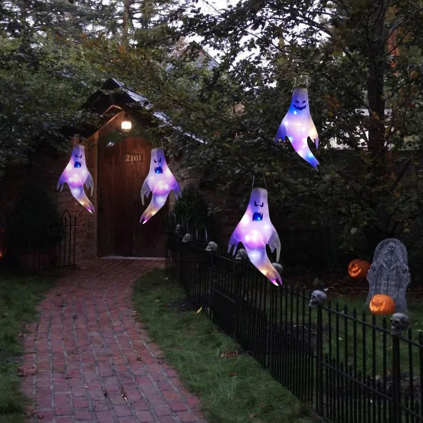 Fantôme Suspendu Lumineux LED – Édition Halloween